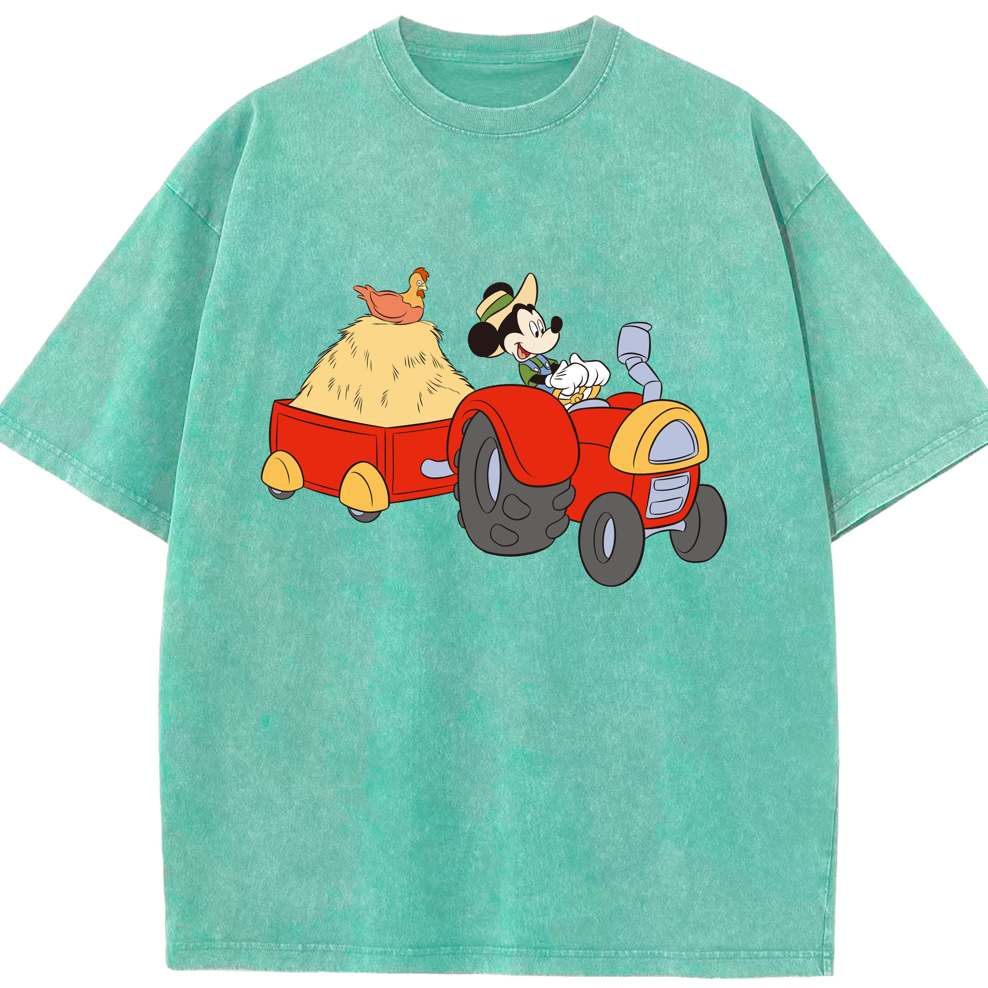 （画像用） ミッキーマウス Mickey Mouse 綿100% ヴィンテージ風 半袖Tシャツ（フロントプリント）